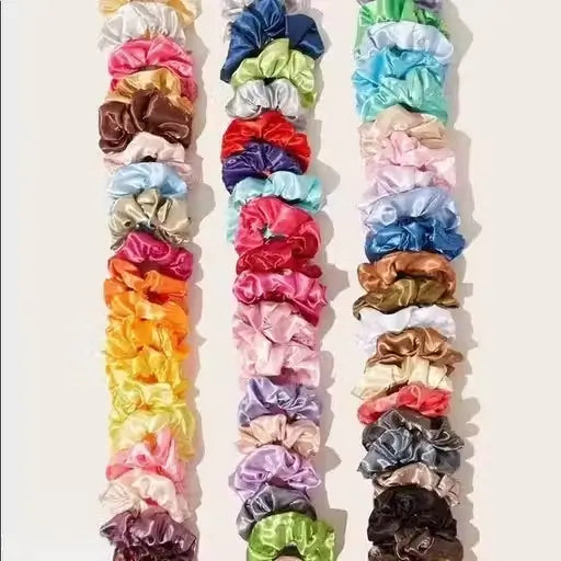 Pack 24 Premium Satin Scrunchies
