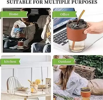 Kosh Glass Tumbler Lid Straw