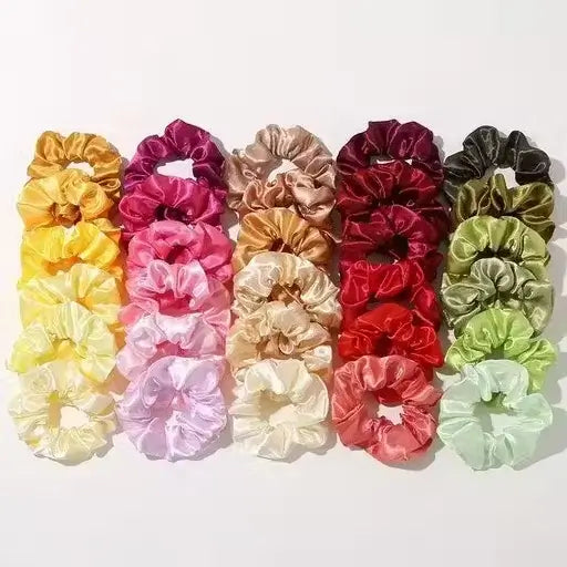 Pack 24 Premium Satin Scrunchies