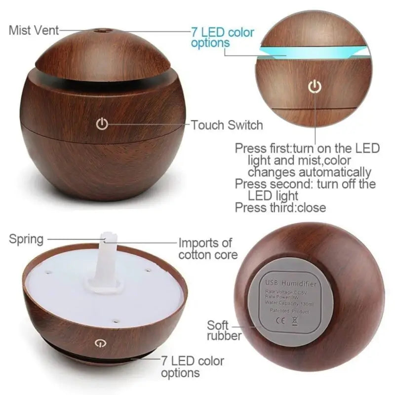 Wooden Cool Mist Oil Diffuser