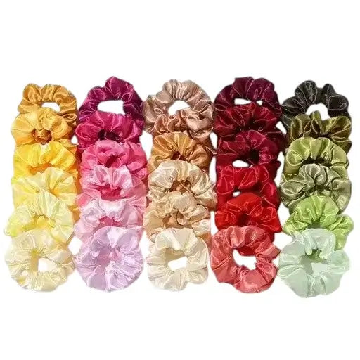 Pack 24 Premium Satin Scrunchies