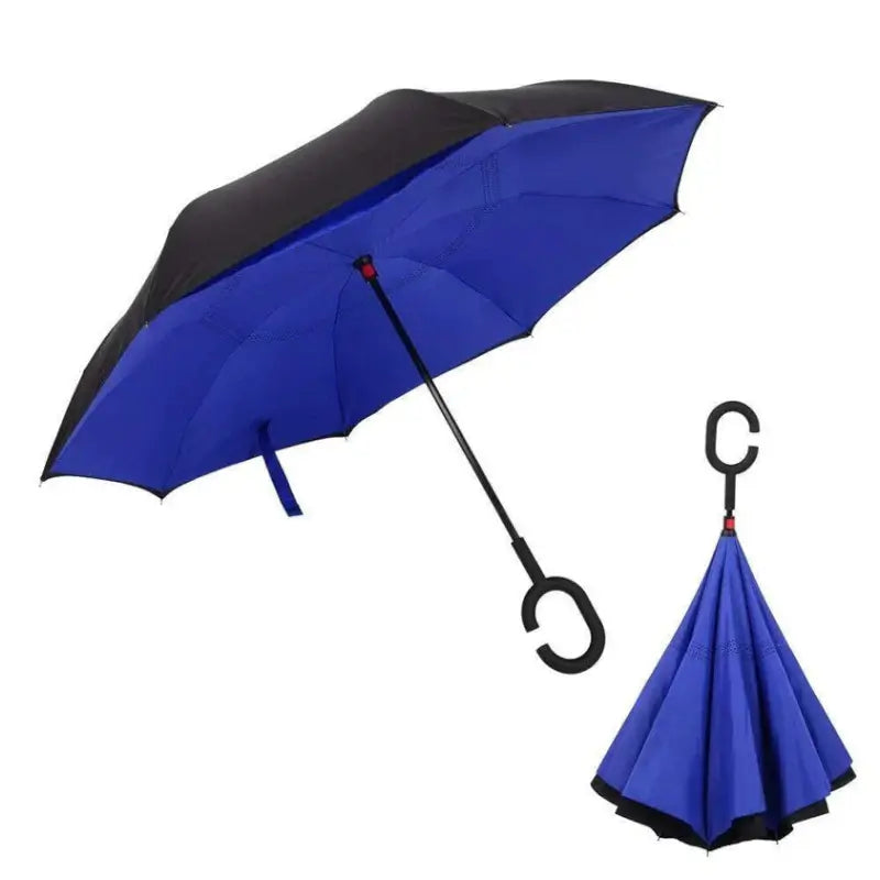 Windproof Reverse Umbrella C Handle