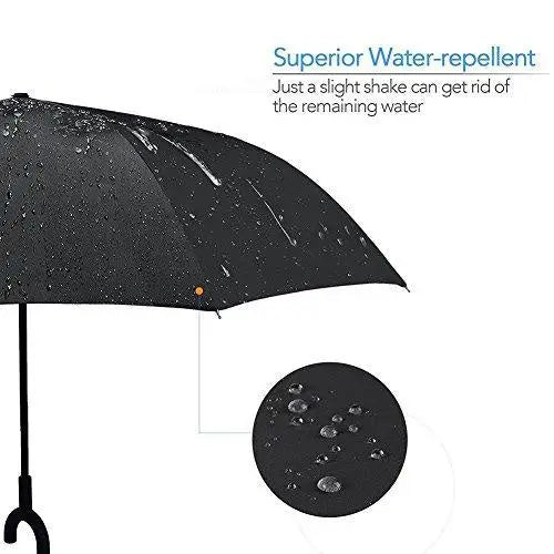 Windproof Reverse Umbrella C Handle