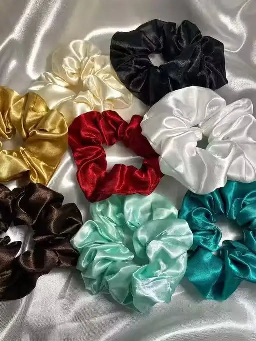 Pack 24 Premium Satin Scrunchies