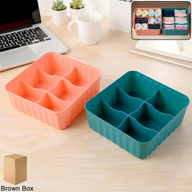 Square 6 Compartment Storage Organizer